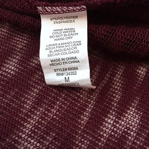 Reposh Burnt Maroon Vintage Long Line Cardigan - Picture 6 of 7